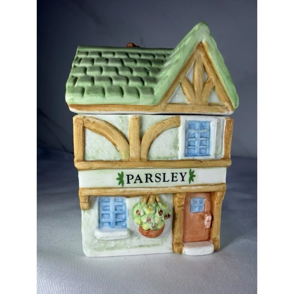 Vtg Spice Jar PARSLEY Country Kitchen Collection 1994 NIB House Cottage Core